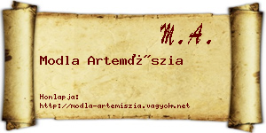 Modla Artemíszia névjegykártya